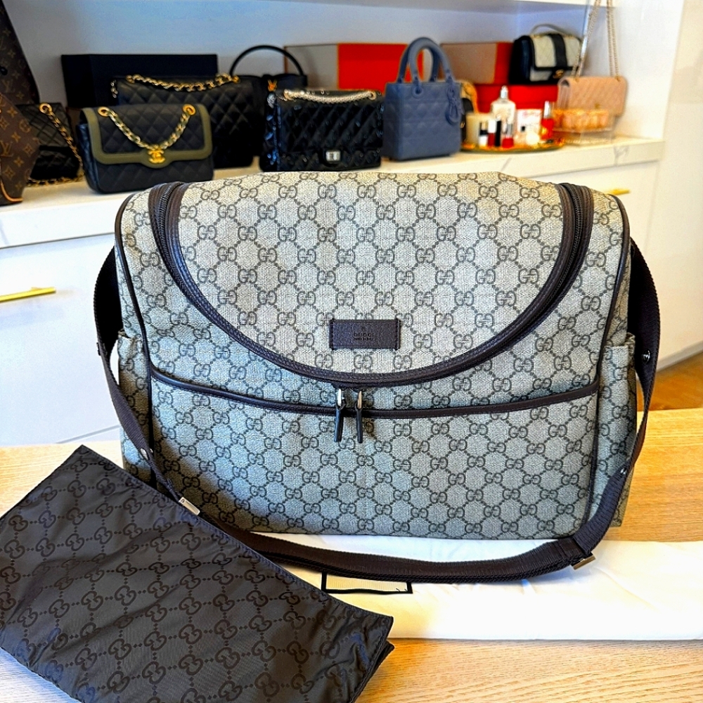 Authentic Gucci Canvas Baby Diaper Bag